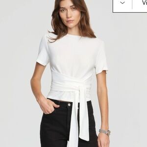 Modern Citizen Jude Cropped Tie-Front Top